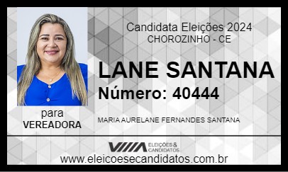 Candidato LANE SANTANA 2024 - CHOROZINHO - Eleições