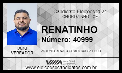 Candidato RENATINHO 2024 - CHOROZINHO - Eleições