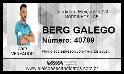 Candidato BERG GALEGO 2024 - MORRINHOS - Eleições