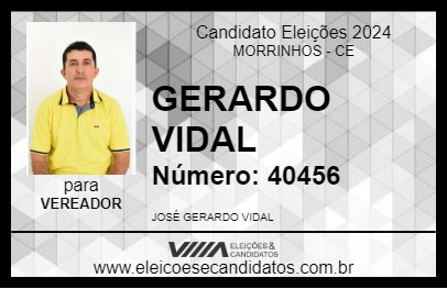 Candidato GERARDO VIDAL 2024 - MORRINHOS - Eleições