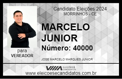 Candidato MARCELO JUNIOR 2024 - MORRINHOS - Eleições