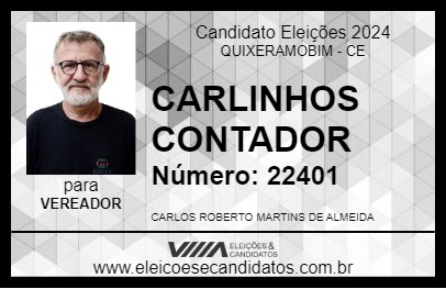 Candidato CARLINHOS CONTADOR 2024 - QUIXERAMOBIM - Eleições