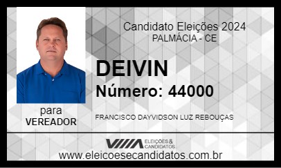 Candidato DEIVIN 2024 - PALMÁCIA - Eleições