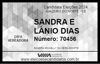 Candidato SANDRA E LÂNIO DIAS 2024 - JUAZEIRO DO NORTE - Eleições