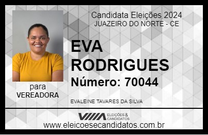 Candidato EVA RODRIGUES 2024 - JUAZEIRO DO NORTE - Eleições