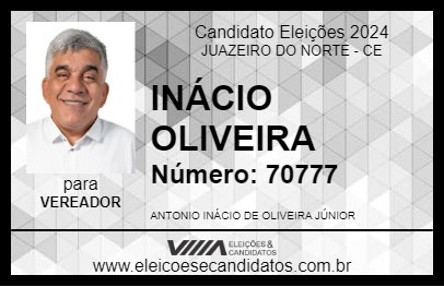 Candidato INÁCIO OLIVEIRA 2024 - JUAZEIRO DO NORTE - Eleições