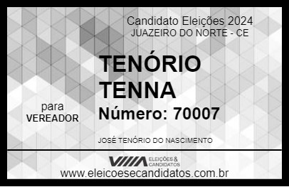 Candidato TENÓRIO TENNA 2024 - JUAZEIRO DO NORTE - Eleições