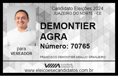 Candidato DEMONTIER AGRA 2024 - JUAZEIRO DO NORTE - Eleições