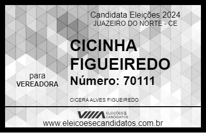 Candidato CICINHA FIGUEIREDO 2024 - JUAZEIRO DO NORTE - Eleições