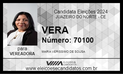 Candidato VERA 2024 - JUAZEIRO DO NORTE - Eleições