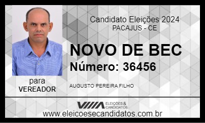 Candidato NOVO DE BEC  2024 - PACAJUS - Eleições