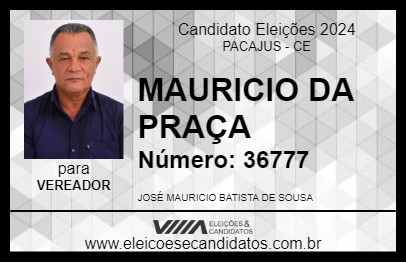 Candidato MAURICIO DA PRAÇA  2024 - PACAJUS - Eleições