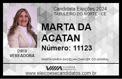 Candidato MARTA GADELHA 2024 - TABULEIRO DO NORTE - Eleições