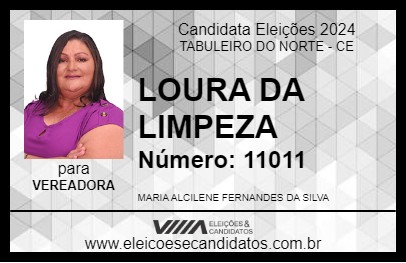 Candidato LOURA DA LIMPEZA 2024 - TABULEIRO DO NORTE - Eleições