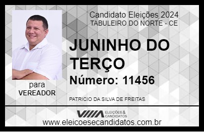 Candidato JUNINHO DO TERÇO 2024 - TABULEIRO DO NORTE - Eleições