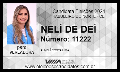 Candidato NELÍ DE DEÍ 2024 - TABULEIRO DO NORTE - Eleições