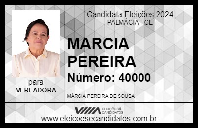 Candidato MARCIA PEREIRA 2024 - PALMÁCIA - Eleições