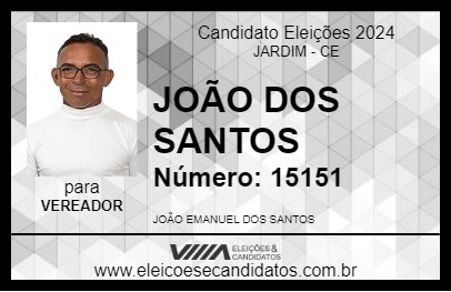 Candidato JOÃO SANTOS 2024 - JARDIM - Eleições