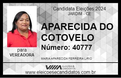 Candidato APARECIDA DO COTOVELO 2024 - JARDIM - Eleições