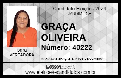 Candidato GRAÇA OLIVEIRA 2024 - JARDIM - Eleições