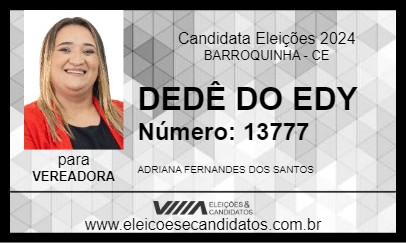 Candidato DEDÊ DO EDY 2024 - BARROQUINHA - Eleições