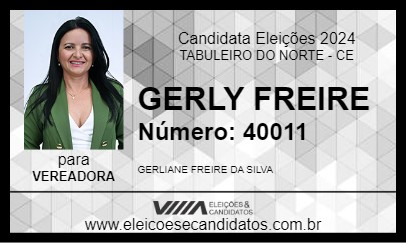 Candidato GERLY FREIRE 2024 - TABULEIRO DO NORTE - Eleições