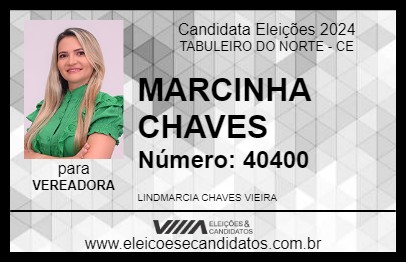 Candidato MARCINHA CHAVES 2024 - TABULEIRO DO NORTE - Eleições