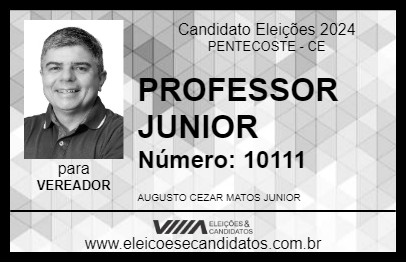 Candidato PROFESSOR JUNIOR 2024 - PENTECOSTE - Eleições