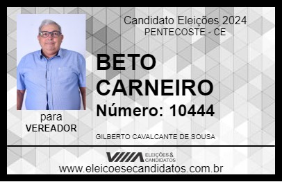 Candidato BETO CARNEIRO 2024 - PENTECOSTE - Eleições