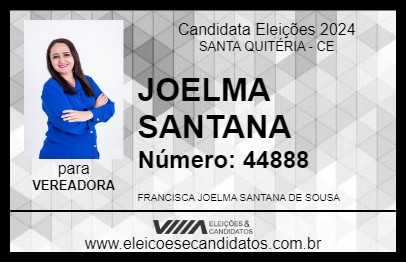 Candidato JOELMA SANTANA 2024 - SANTA QUITÉRIA - Eleições