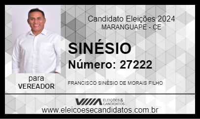 Candidato SINÉSIO 2024 - MARANGUAPE - Eleições