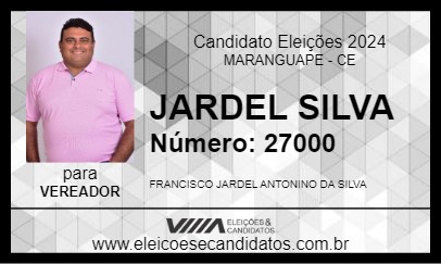 Candidato JARDEL SILVA 2024 - MARANGUAPE - Eleições