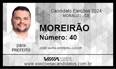 Candidato MOREIRA 2024 - MORAÚJO - Eleições