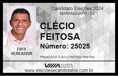 Candidato CLÉCIO FEITOSA 2024 - MARANGUAPE - Eleições