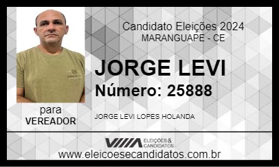 Candidato JORGE LEVI 2024 - MARANGUAPE - Eleições