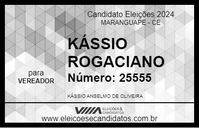 Candidato KÁSSIO ROGACIANO 2024 - MARANGUAPE - Eleições