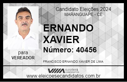 Candidato ERNANDO XAVIER 2024 - MARANGUAPE - Eleições