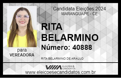 Candidato RITA BELARMINO 2024 - MARANGUAPE - Eleições