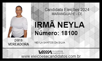 Candidato IRMÃ NEYLA 2024 - MARANGUAPE - Eleições