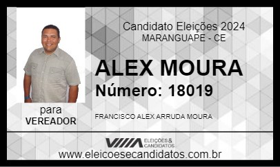 Candidato ALEX MOURA 2024 - MARANGUAPE - Eleições