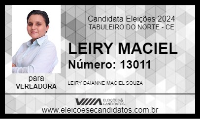 Candidato LEIRY MACIEL 2024 - TABULEIRO DO NORTE - Eleições