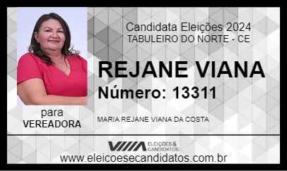 Candidato REJANE VIANA 2024 - TABULEIRO DO NORTE - Eleições