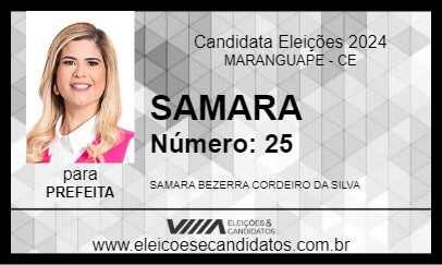 Candidato SAMARA 2024 - MARANGUAPE - Eleições