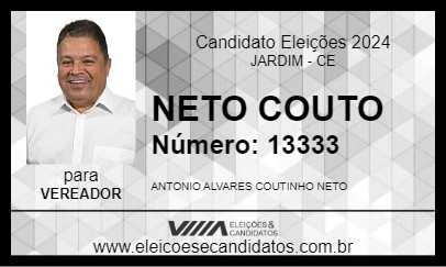 Candidato NETO COUTO 2024 - JARDIM - Eleições