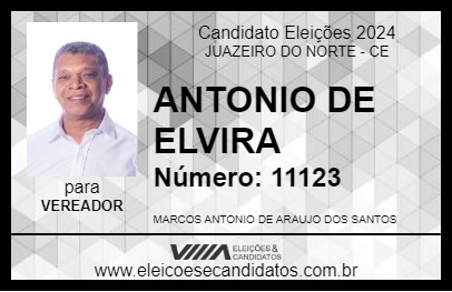 Candidato ANTONIO DE ELVIRA 2024 - JUAZEIRO DO NORTE - Eleições