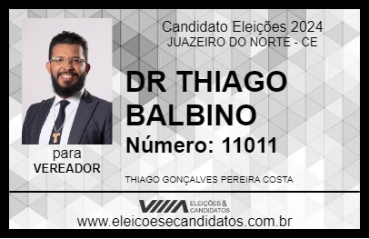 Candidato DR THIAGO BALBINO 2024 - JUAZEIRO DO NORTE - Eleições