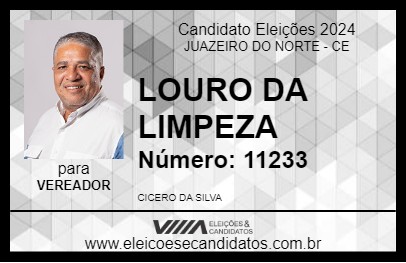 Candidato LOURO DA LIMPEZA 2024 - JUAZEIRO DO NORTE - Eleições