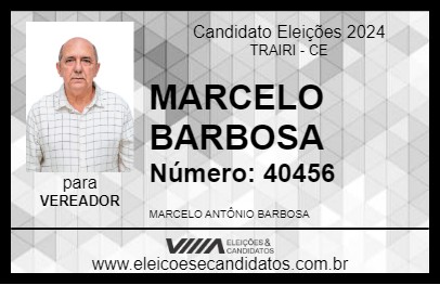 Candidato MARCELO BARBOSA 2024 - TRAIRI - Eleições