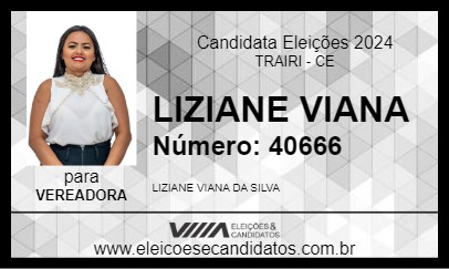 Candidato LIZIANE VIANA 2024 - TRAIRI - Eleições