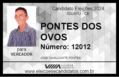 Candidato PONTES DOS OVOS 2024 - IGUATU - Eleições